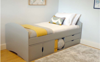 Avail an attractive kids bed with storage