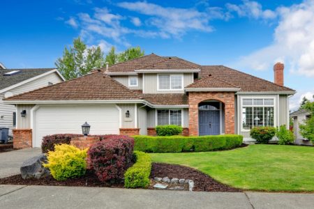 American house exterior with curb appeal